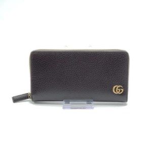 Authentic Gucci GG Dark Brown Zippy Wallet NEW